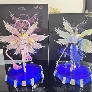 Figure Action Digimon Angemon ou Angewomon Com Led na Base