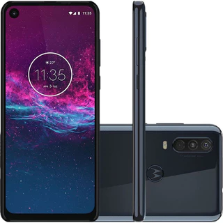 Smartphone Motorola One Action 128GB Dual Tela 6.3" Exynos 9609 4G Câmera 12+5+16MP - Exposição