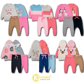 Conjunto de Moletom Menina Bebê Inverno