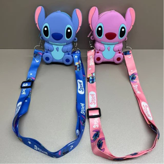 mini bolsa Stitch alça Regulavel