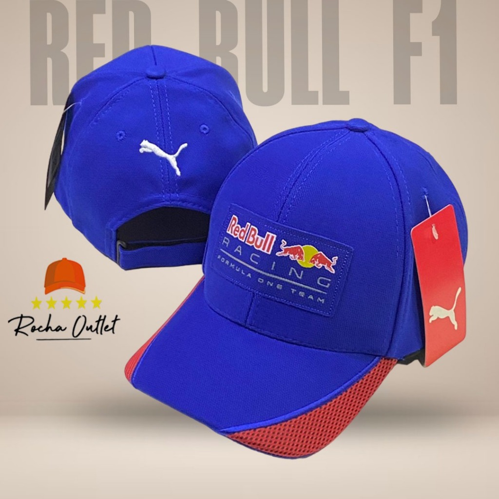 Boné Red Bull Racing F1 Masculino Aba Curva Ajustável | Shopee Brasil