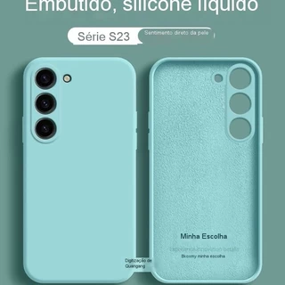 Case Capa Capinha Samsung SiliconeS23 S23FE S23ULSilicone Aveludada Protetora