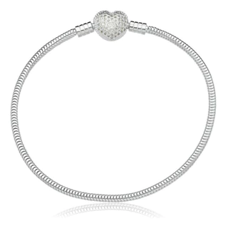 Pulseira Berloques Prata 925 Berloqueira Charms Bracelete em Oferta na Shopee