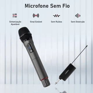 COIBEU Microfones Display digital Sem Fio Recarregável WK-MAD