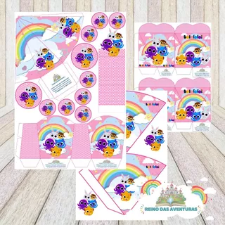 Envio imediato - Kit c/150und lembrancinhas TEMA BOLOFOFOS MENINA (sem nome)