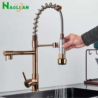 Torneira Cozinha Gourmet Monocomando Com Spray Extensor Prata Torneira De Cozinha De Água Flexível Para Ajustar