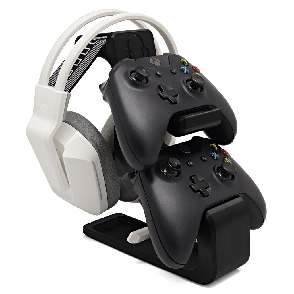 Suporte De Mesa P/ 2 Controles Xbox E Suporte Headset