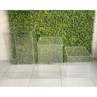 Kit Cubos De Acrílico 3mm Transparente 40 Cm / 60 Cm / 80cm