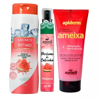 KIT Sabonete Intimo + Perfume de Calcinha MELÂNCIA + Hidratante Corporal AMEIXA - Apinil