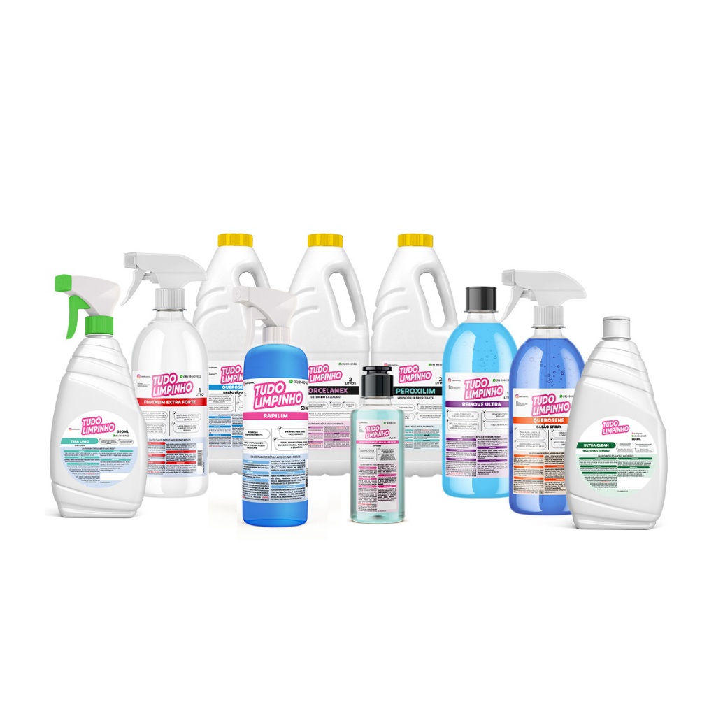 KIT LIMPEZA PESADA FAXINA PROFISSIONAL TUDO LIMPINHO | Shopee Brasil