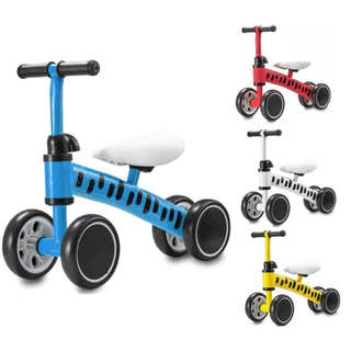 Bicicleta De Equilíbrio Andador Infantil Sem Pedal 4 Rodas