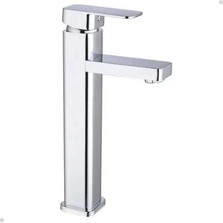 Torneira Banheiro Misturador Monocomando Lavabo Bica Alta Quadrada Metal 14860