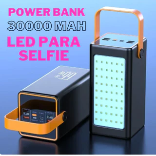 Carregador Portatil power bank 30000mah com Lanterna led Portátil/USB Recarregável 3 Modos De Luz