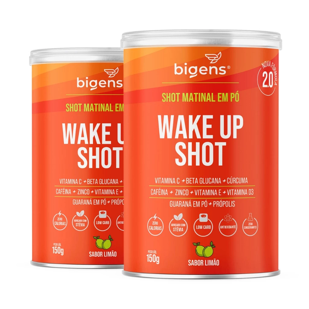 BIGENS KIT 2X WAKE UP SHOT MATINAL 150G LIMÃO
