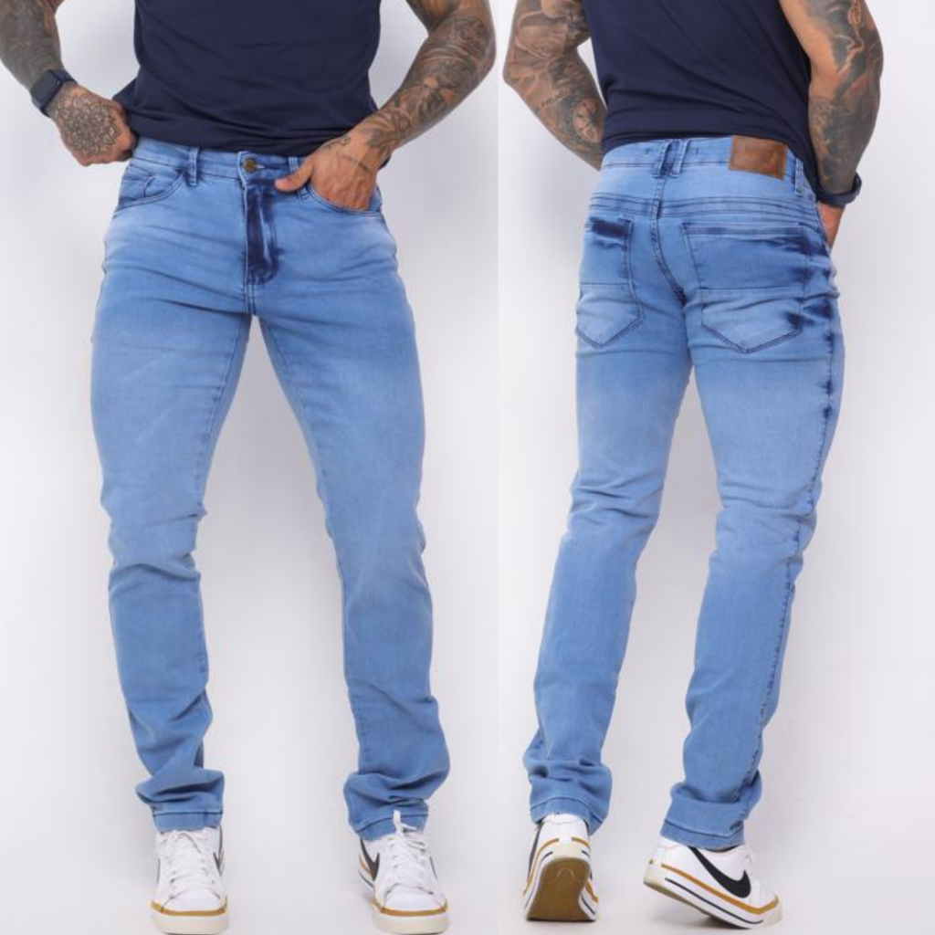 Calça Jeans Masculina Tradicional Com Elastano Premium Com Lycra