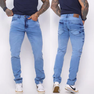 Calça Jeans Masculina Tradicional Com Elastano Premium Com Lycra