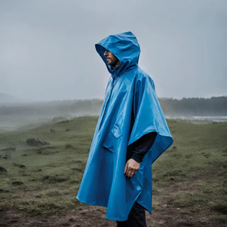 Capa De Chuva Poncho Super Resistente E Reutilizável Unissex - Capuz com Ajuste