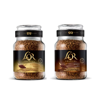 Kit com 3 Café Lor Solúvel liofilizado intense ou clássico embalagem em vidro com 84g