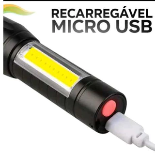 mini lanterna potente tatica led cree zoom forte recarregavel usb