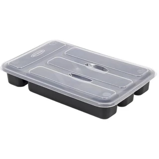 Porta Talheres Para Gaveta Com Tampa 4 Compartimentos - Nitron em Oferta na Shopee