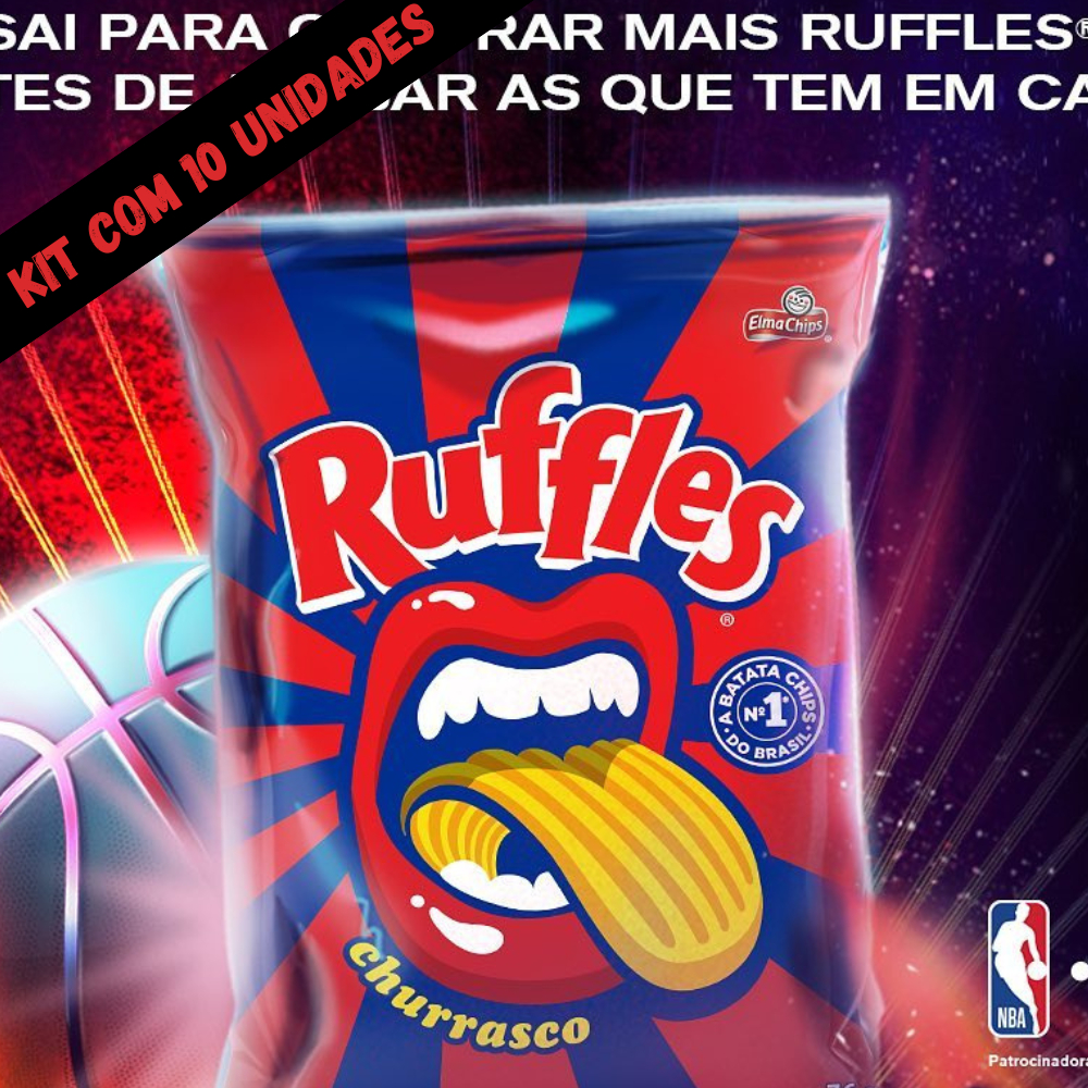 Kit com 10 Batata Frita Ondulada Churrasco Ruffles Pacote 32g, 76g ...