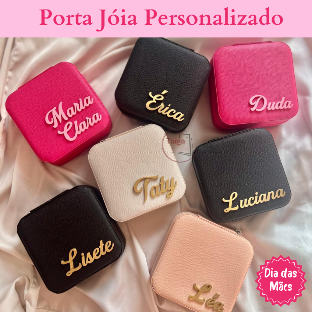 Porta Joia Mini Organizador Personalizado com Nome Lembrancinha ...