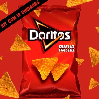 Kit com 10 Salgadinhos Queijo Nacho Doritos 37g