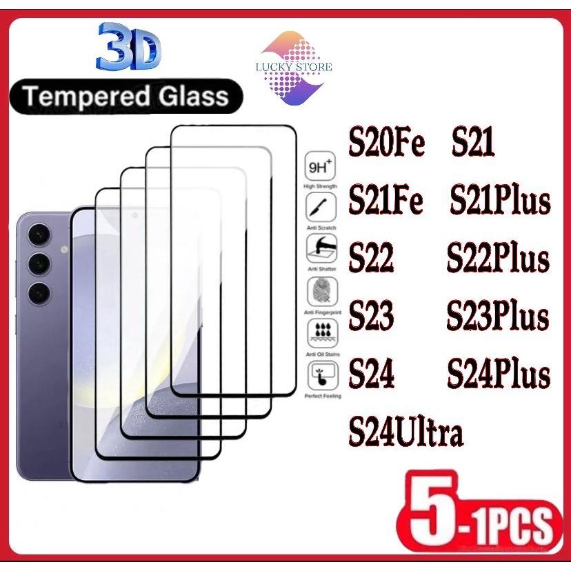 Película de Vidro Temperado 3D Samsung S20FE S21 S21FE S21PLUS S22 S22PLUS S23 S23PLUS S23FE S24 S24PLUS S24ULTR