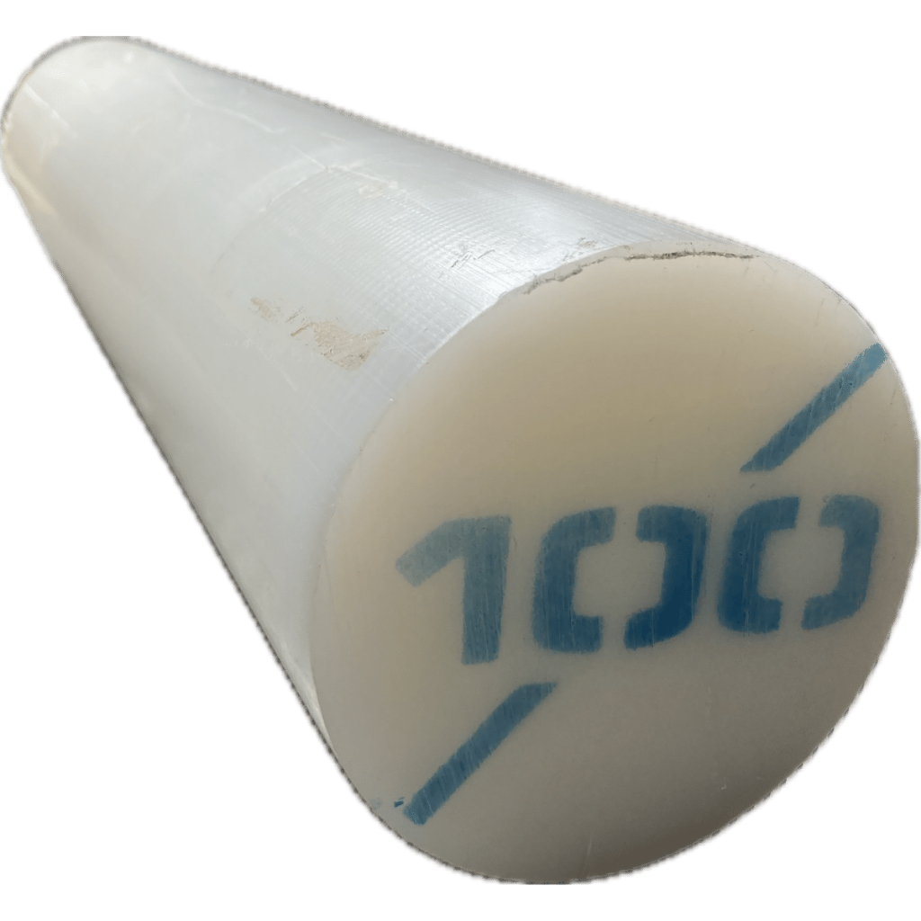 Tarugo de Nylon 100mm x 500mm Branco Poliamida Tecnil para usinagem ...