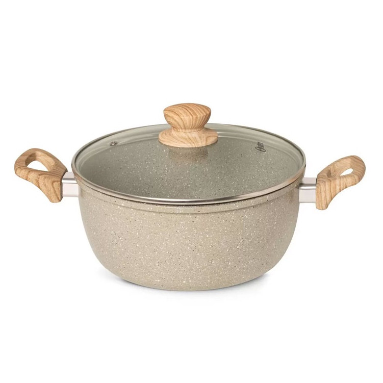 Caçarola Com Tampa 4,5L Cerâmica Marble Edition Oster - Cinza Dust