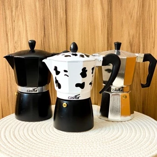 Cafeteira Prensa Francesa Cafeteira Italiana Moka 600ml Preta Alumínio para Café 6 xícaras Cremeira Chá Capuccino