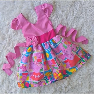 Vestido Infantil Temático Simples Peppa