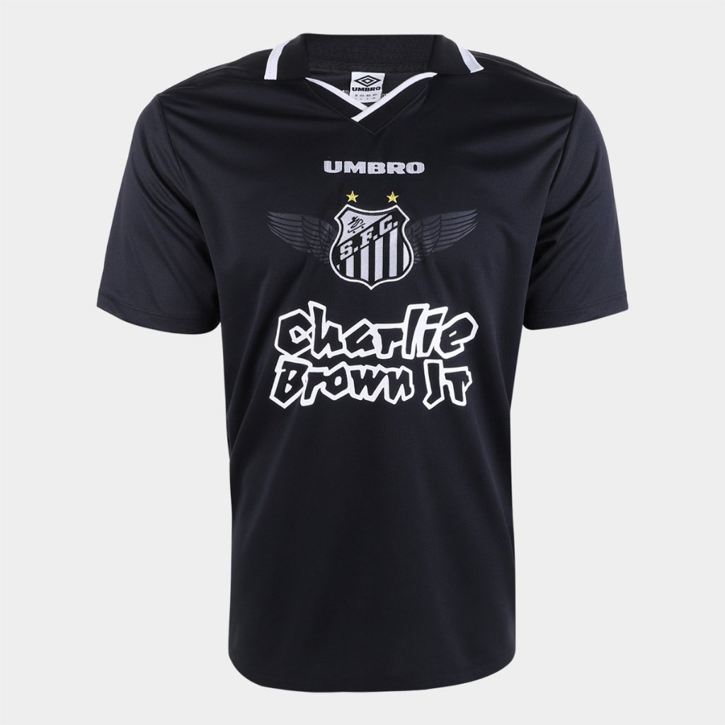 Camisa Do Santos Especial Charlie Brown Jr. Preta 2023 2024 Tailandesa - Edição Limitada