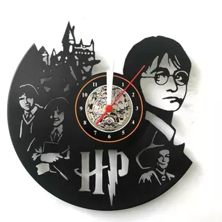 Relógio harry disco de vinil decoração lp harry potter