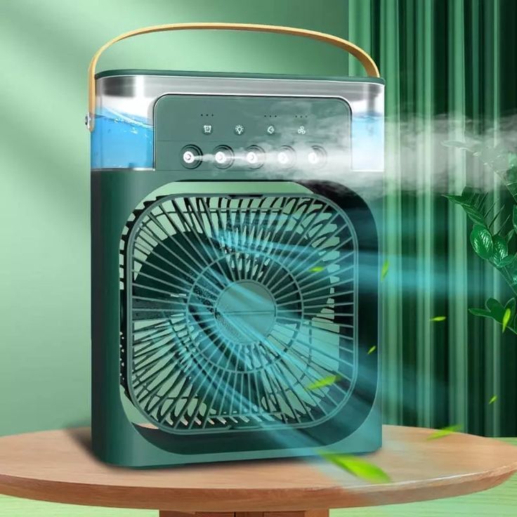 Mini Ar Condicionado Climatizador Umidificador Ventilador Agua E Gelo Com LED Portátil JD validade