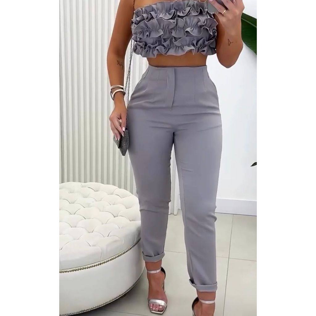 CALÇA ZARA CALÇA SOCIAL FEMININO CALÇA ZARA ALFAIATARIA tendencia