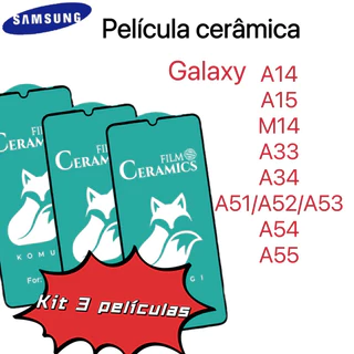 Película De Gel Hidrogel Cerâmica 3D Flexível Para Samsung Galaxy A14/A15/M14/A33/A34/A51/A52/A53/A54/A55 protege a tela