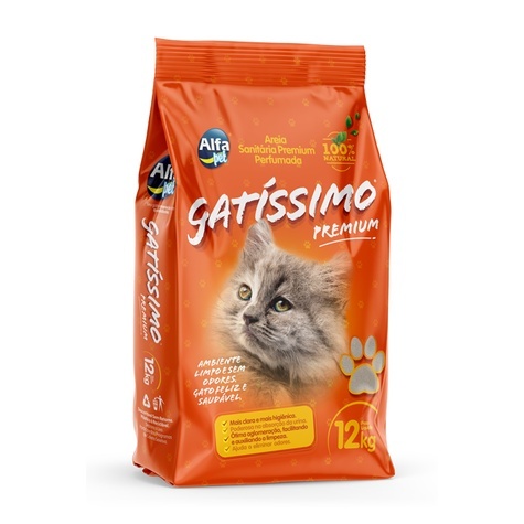 12 kg de Areia Higiênica Para Gatos Gatissimo Premium