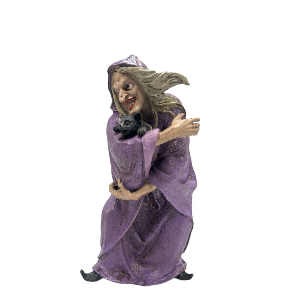 Estatua De Bruxa Com Gato Wicca Wiccaa 25cm | Shopee Brasil