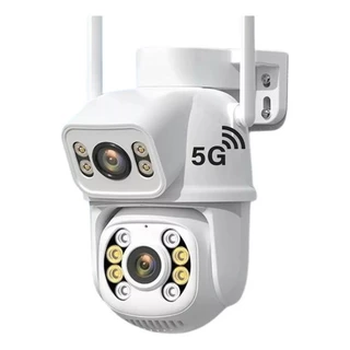 Câmera 5g Lente Dupla Externa Ip Prova D'água Wifi Hd Sensor De Movimento Bivolt 110/220 app yoosee