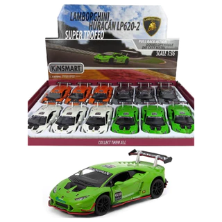 Carrinho Miniatura Lamborghini Huracán Lp620-2 Super Trofeo Kinsmart ORIGINAL Escala 1/36