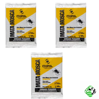 Kit 3 Mata Mosca Granulado Atrativo Dipil 25g