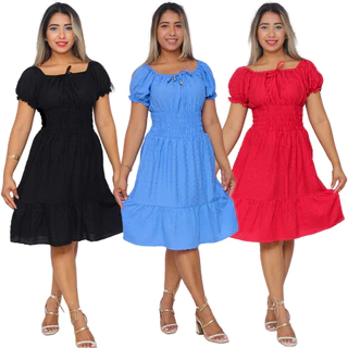vestido curto feminino ciganinha soltinho