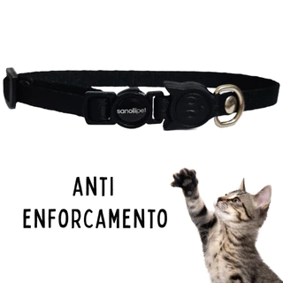 Coleira Para Gato Anti Enforcamento Liberação Rápida Abre Fecha Seguro Estampas Variada Preto