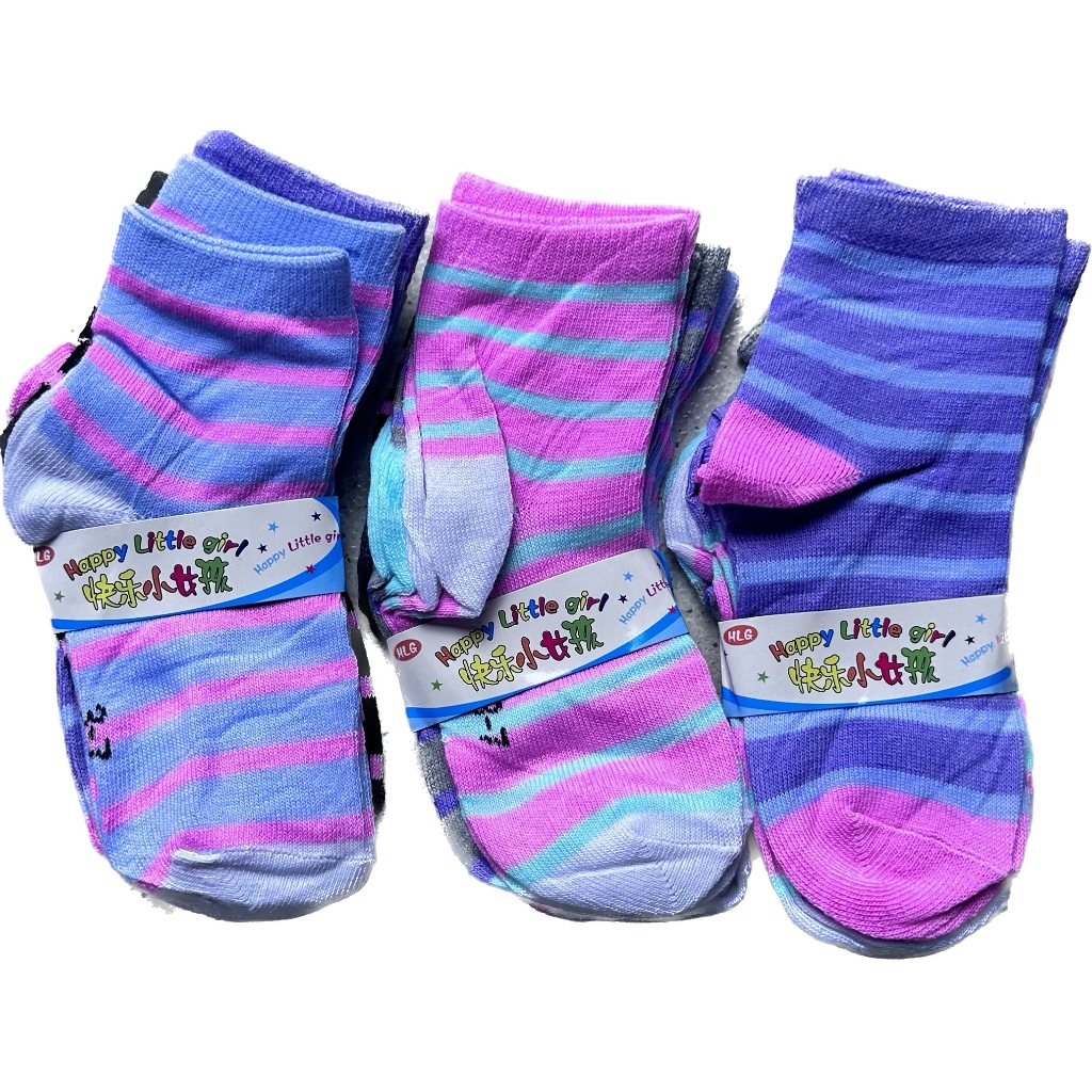 Kit 12 Pares de Meia Infantil Menina Feminina