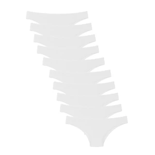 Kit 10 Calcinhas Algodao Tanga Branca - A10