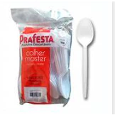 Colheres Branca Descartável Para Reifeição e Caldos pacote com 100 unidades