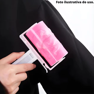 Kit 3 Rolos Tira Pelos Lavável Para Tirar Pelos, Poeiras, Fiapos E Estofados Multiuso Durável - SORTIDO