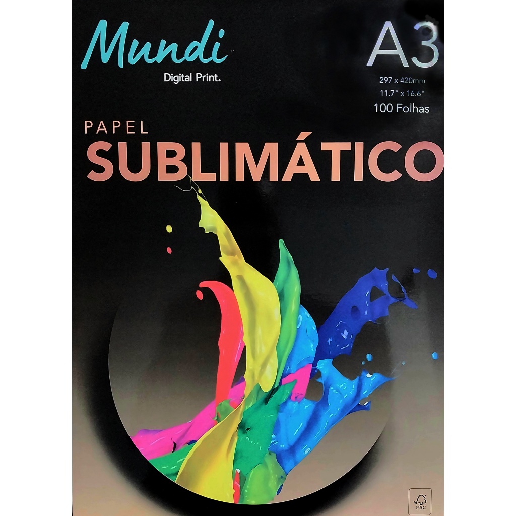 Papel Sublimático Globinho Mundi Premium A3 100 Folhas