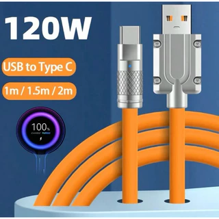 Cabo USB Tipo C Carregamento Rápido 120W, Cabo de fio do carregador para Samsung, Xiaomi, original